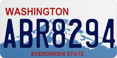 WA license plate ABR8294