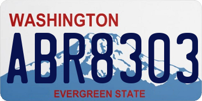 WA license plate ABR8303