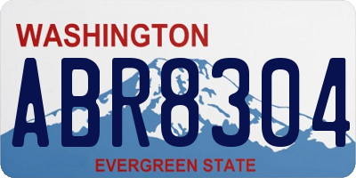 WA license plate ABR8304