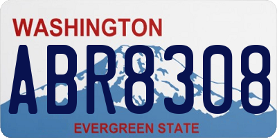 WA license plate ABR8308