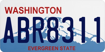 WA license plate ABR8311