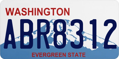 WA license plate ABR8312