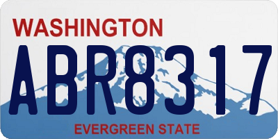 WA license plate ABR8317