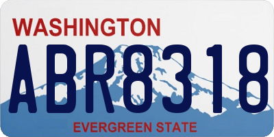 WA license plate ABR8318