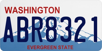 WA license plate ABR8321