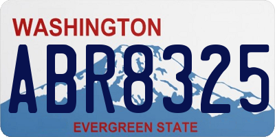 WA license plate ABR8325