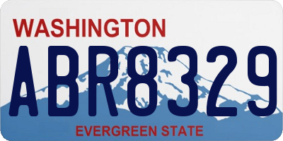 WA license plate ABR8329