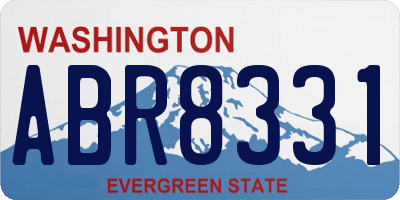 WA license plate ABR8331
