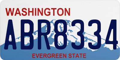 WA license plate ABR8334