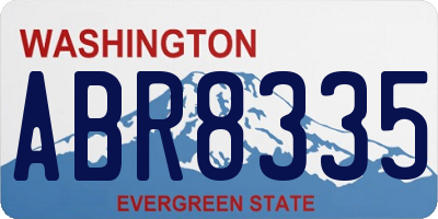 WA license plate ABR8335
