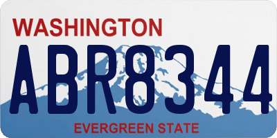 WA license plate ABR8344