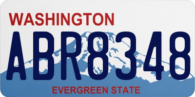 WA license plate ABR8348