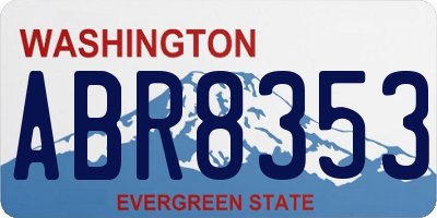 WA license plate ABR8353