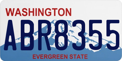 WA license plate ABR8355