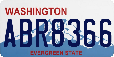 WA license plate ABR8366