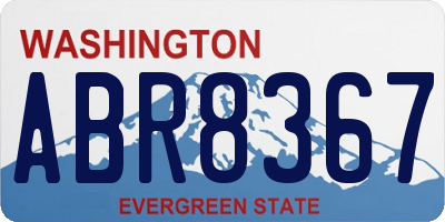 WA license plate ABR8367