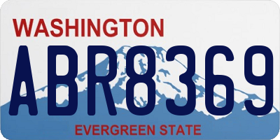 WA license plate ABR8369