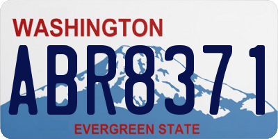 WA license plate ABR8371