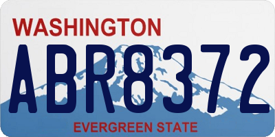 WA license plate ABR8372