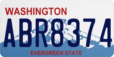 WA license plate ABR8374