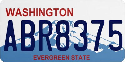 WA license plate ABR8375