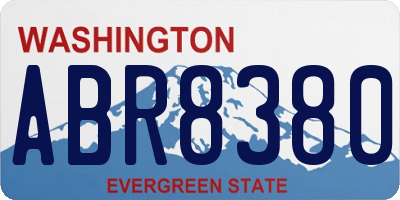 WA license plate ABR8380