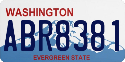 WA license plate ABR8381
