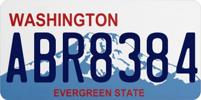 WA license plate ABR8384