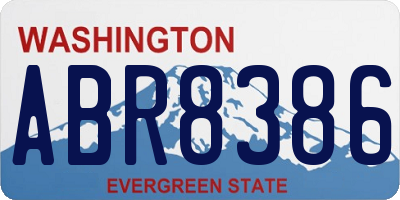 WA license plate ABR8386