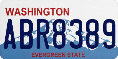 WA license plate ABR8389