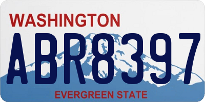 WA license plate ABR8397