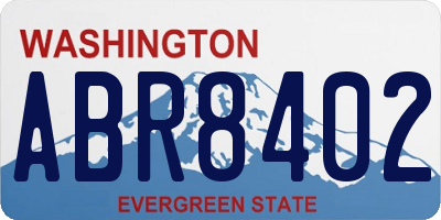 WA license plate ABR8402