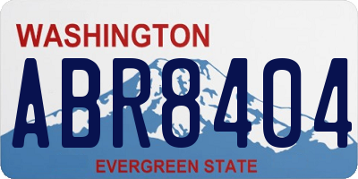 WA license plate ABR8404
