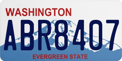 WA license plate ABR8407