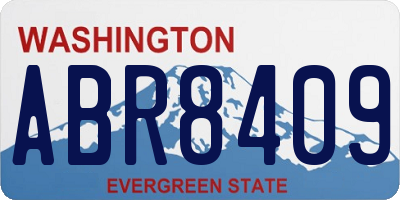 WA license plate ABR8409