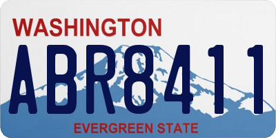 WA license plate ABR8411