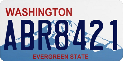 WA license plate ABR8421