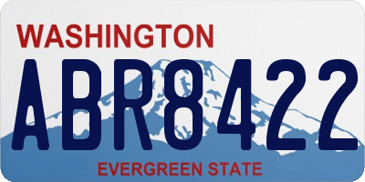 WA license plate ABR8422