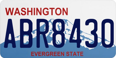 WA license plate ABR8430