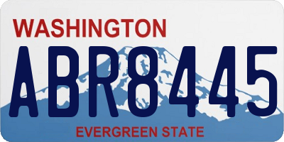 WA license plate ABR8445