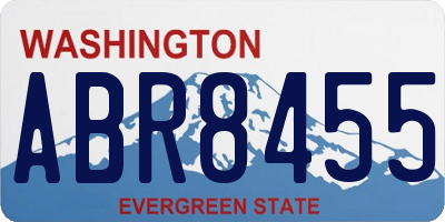 WA license plate ABR8455