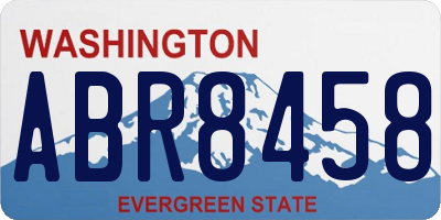 WA license plate ABR8458