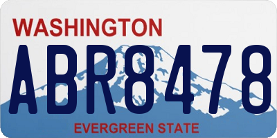 WA license plate ABR8478