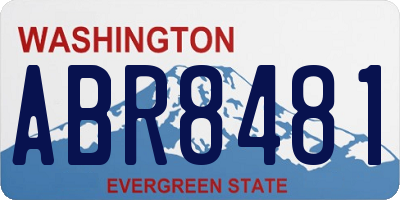 WA license plate ABR8481