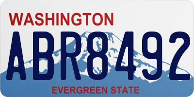 WA license plate ABR8492