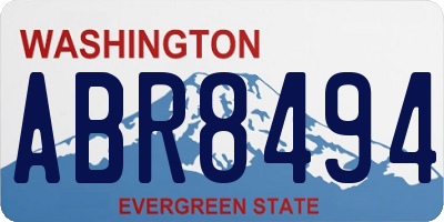 WA license plate ABR8494