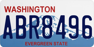 WA license plate ABR8496