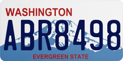 WA license plate ABR8498