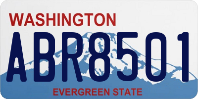 WA license plate ABR8501