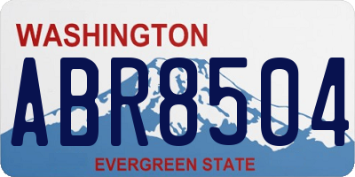 WA license plate ABR8504